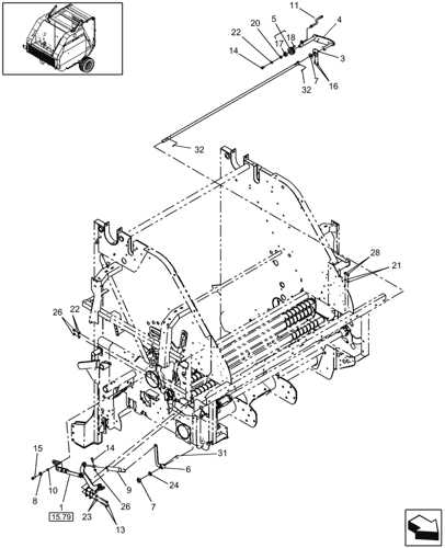 new holland br7060 baler parts diagram