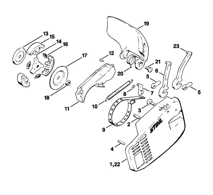 stihl ms180c be parts diagram