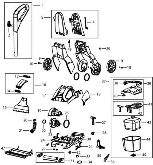 bissell vacuum cleaner parts diagram