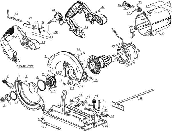 black and decker circular saw parts diagram