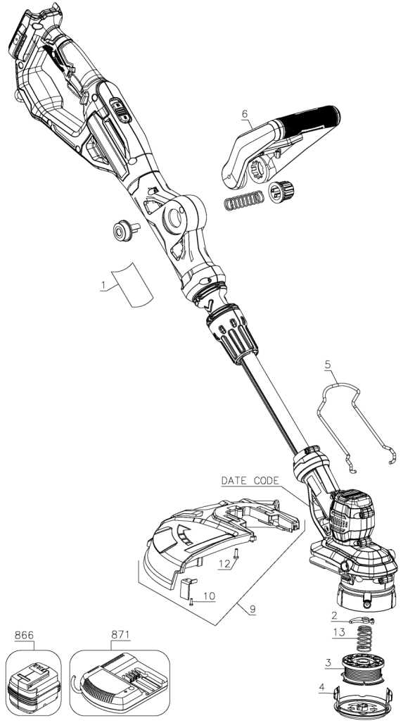 black and decker weed eater parts diagram