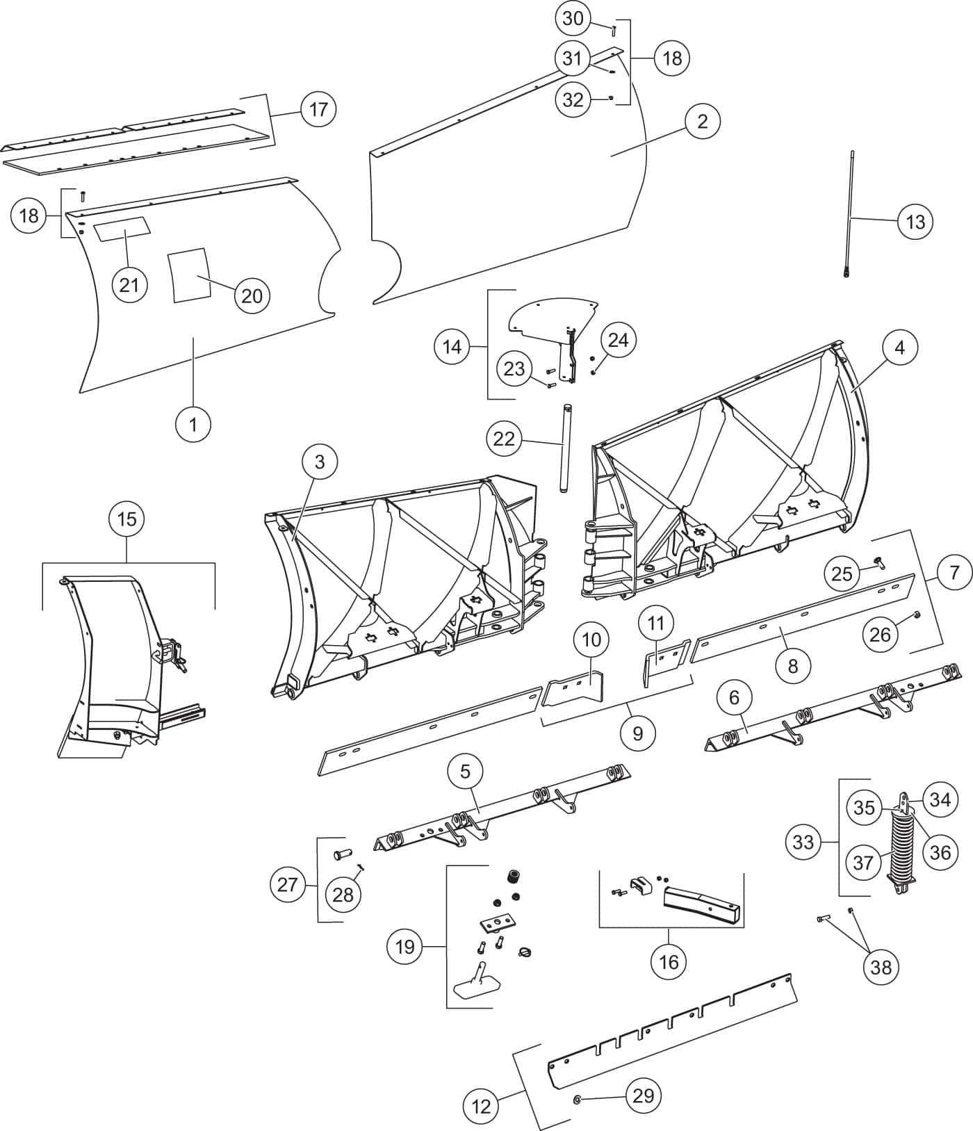 blizzard snow plow parts diagram