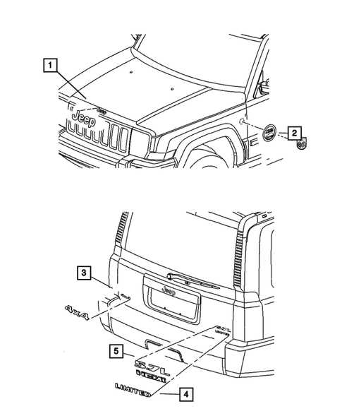 2006 jeep commander parts diagram