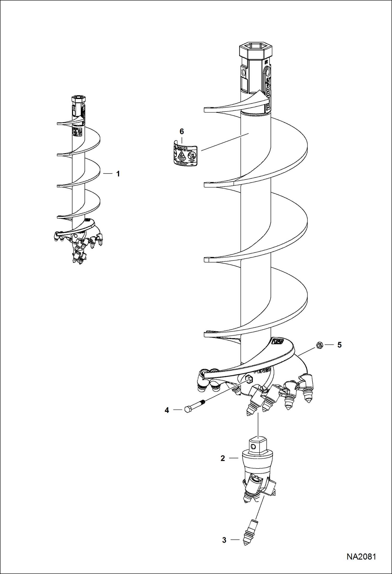 bobcat 30c auger parts diagram