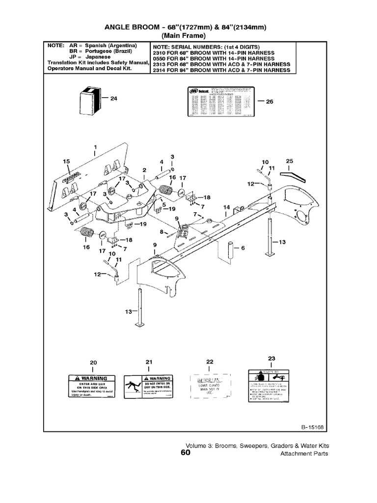 bobcat 68 angle broom parts diagram