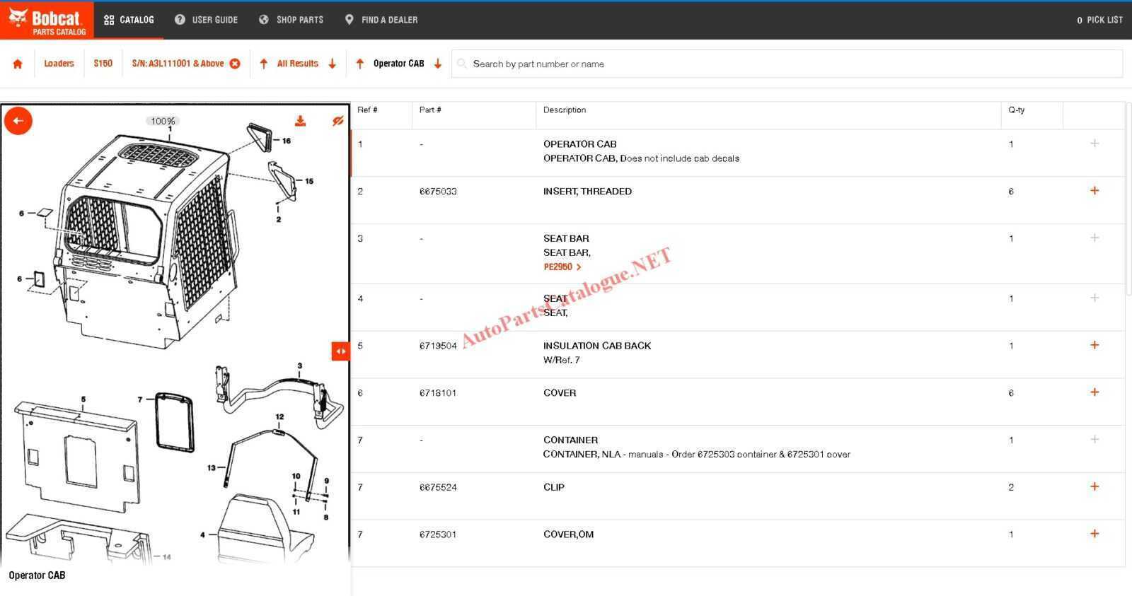 bobcat online parts diagram