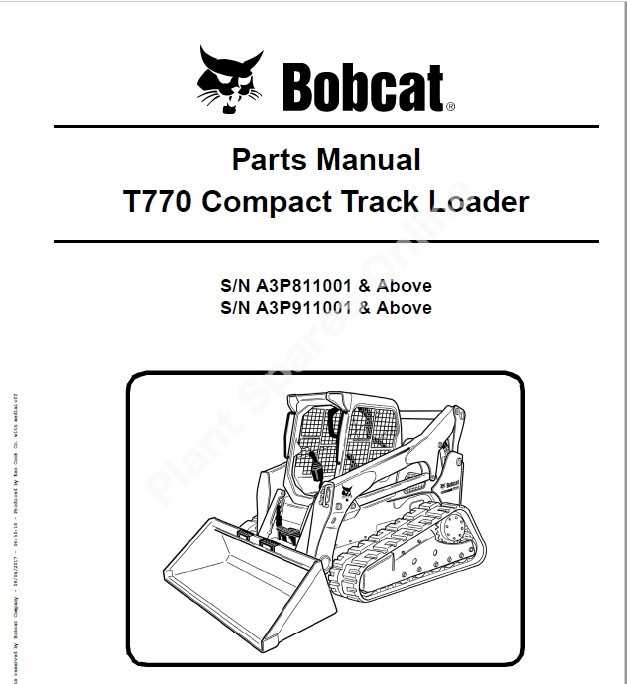 bobcat t770 parts diagram