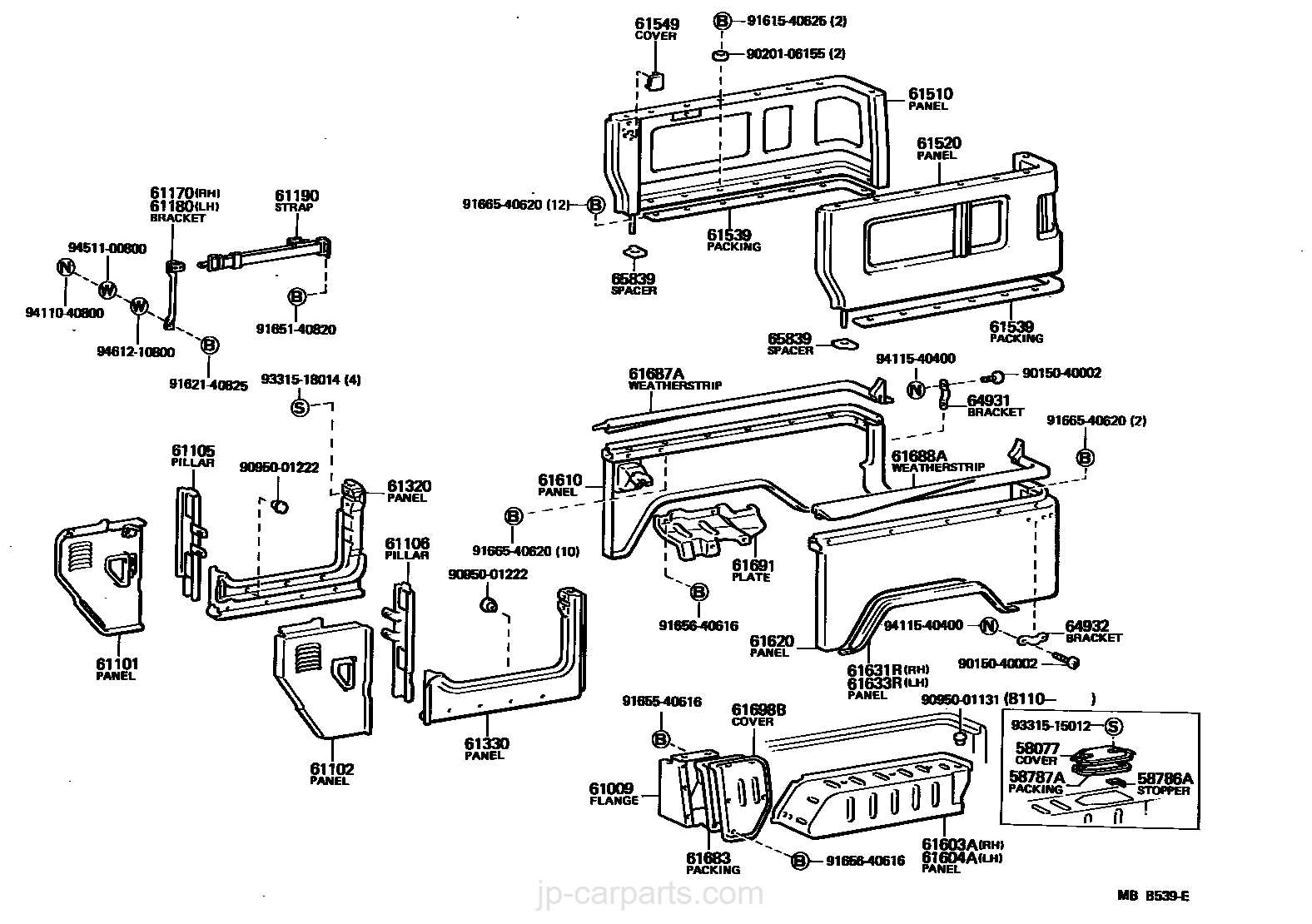 body part toyota tacoma parts diagram