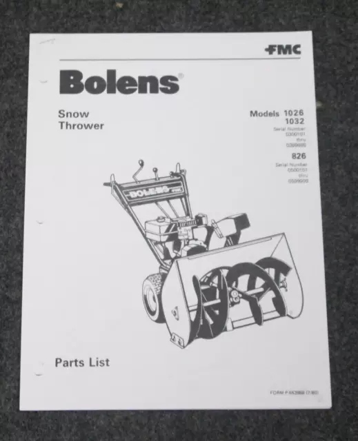 bolens snowblower parts diagram