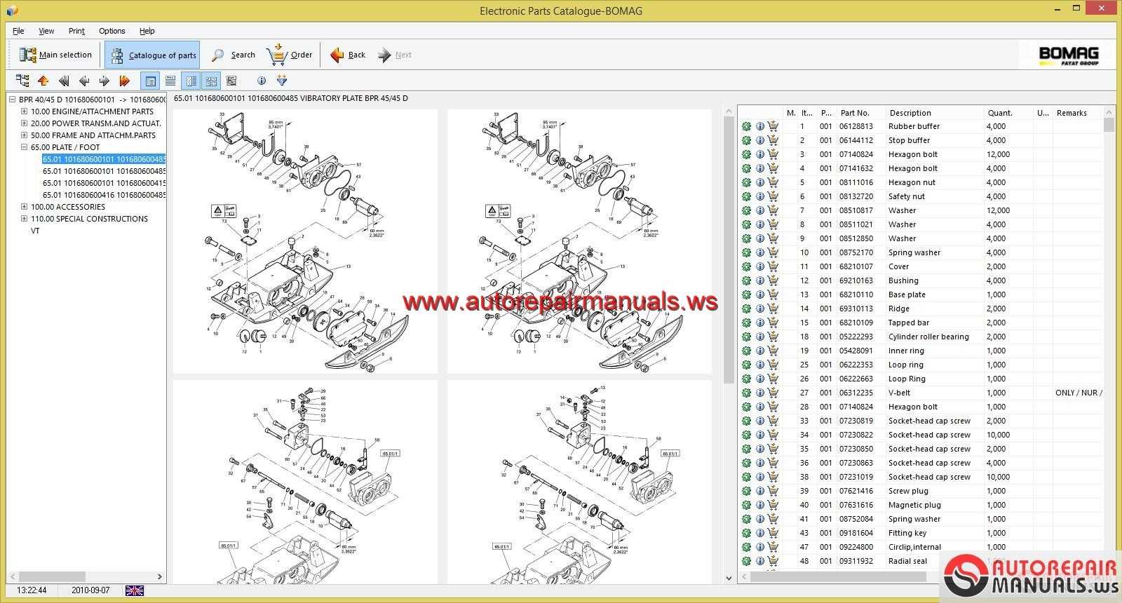 bomag bw55e parts diagram