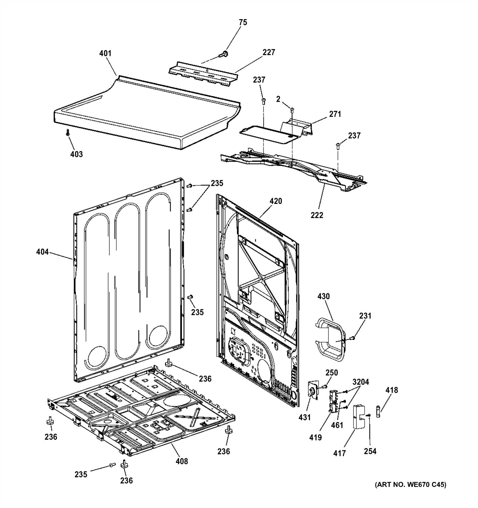 admiral dryer parts diagram