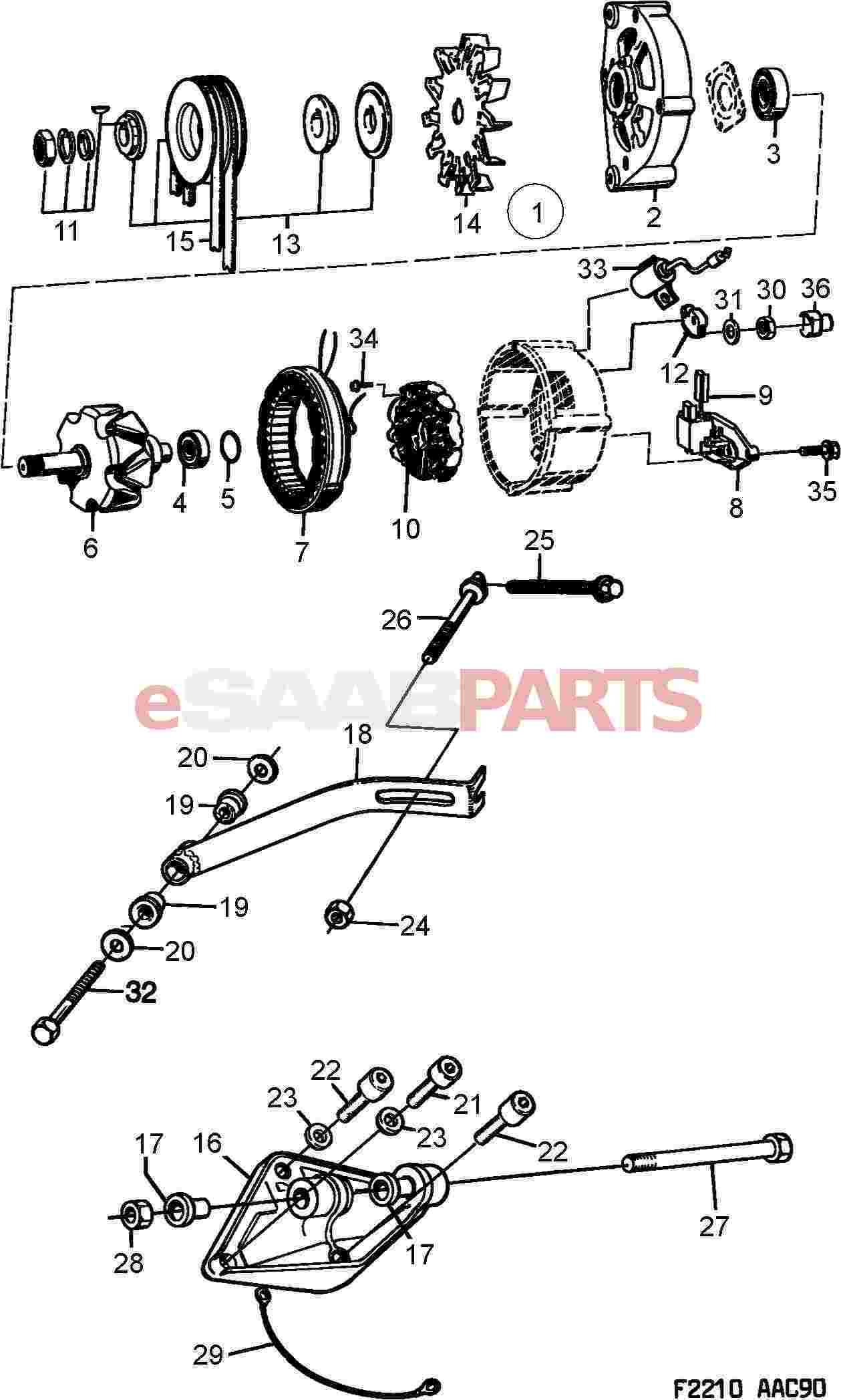 bosch alternator parts diagram