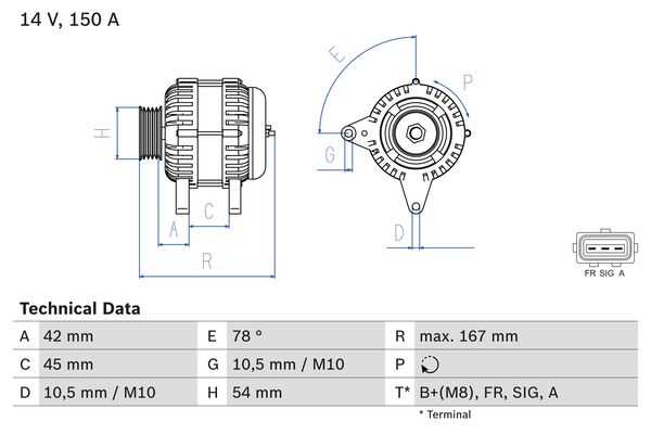 bosch alternator parts diagram