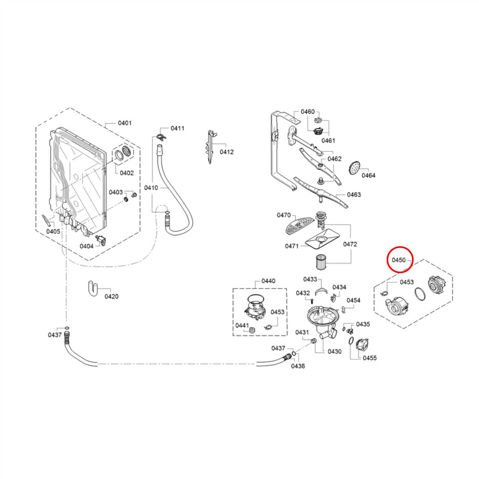 bosch dishwasher parts diagram