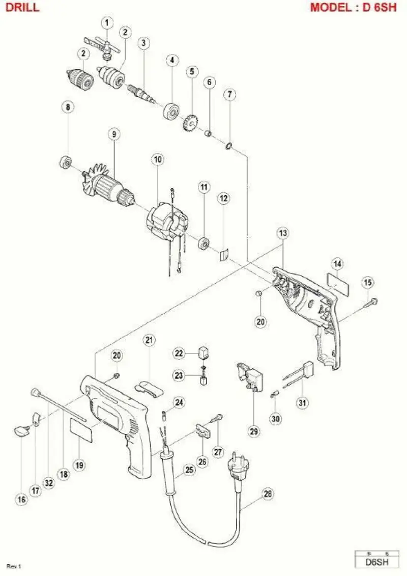 bosch drill parts diagram