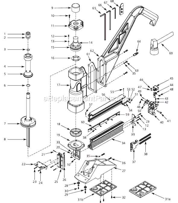 bostitch floor stapler parts diagram