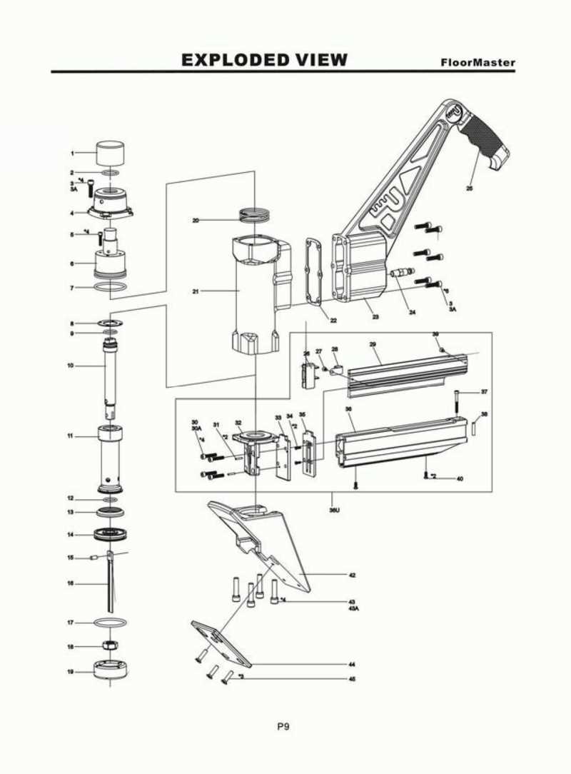 bostitch floor stapler parts diagram