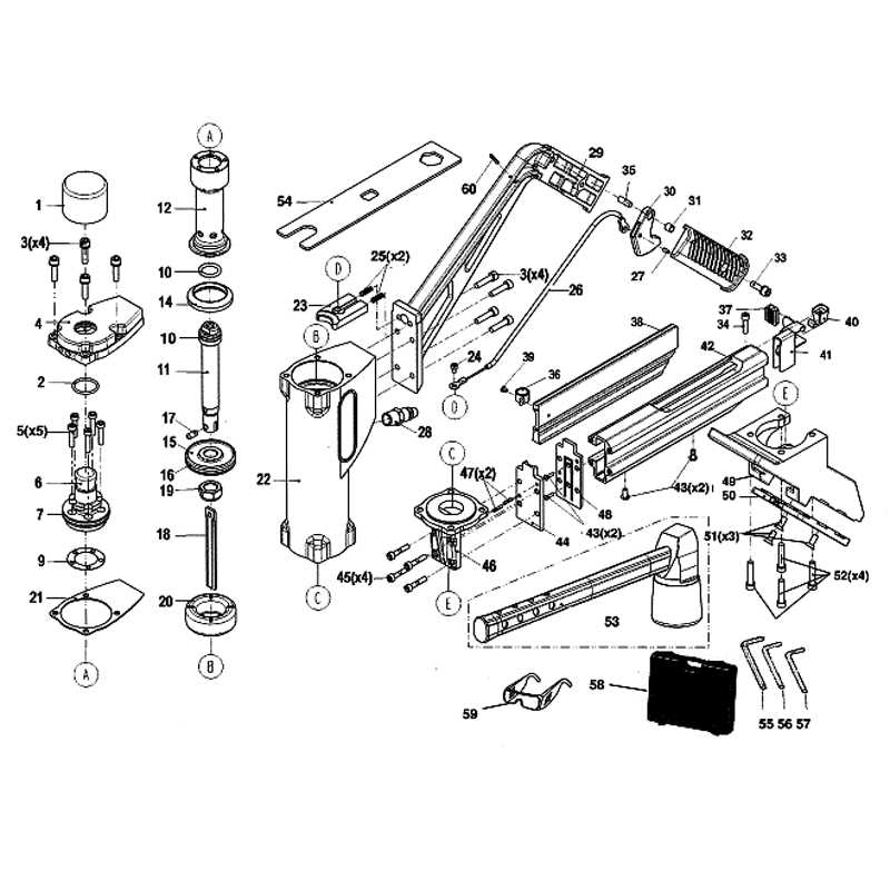 bostitch floor stapler parts diagram