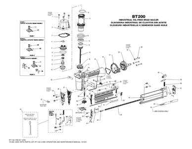 bostitch nail gun parts diagram