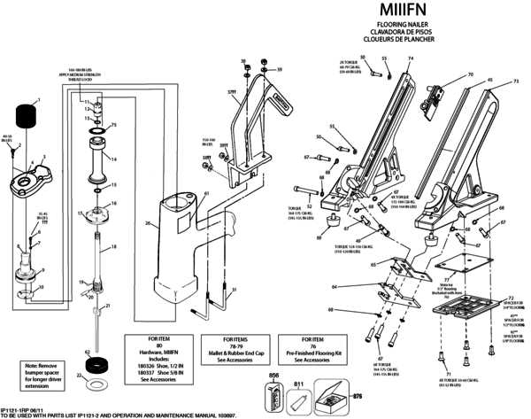 bostitch nail gun parts diagram