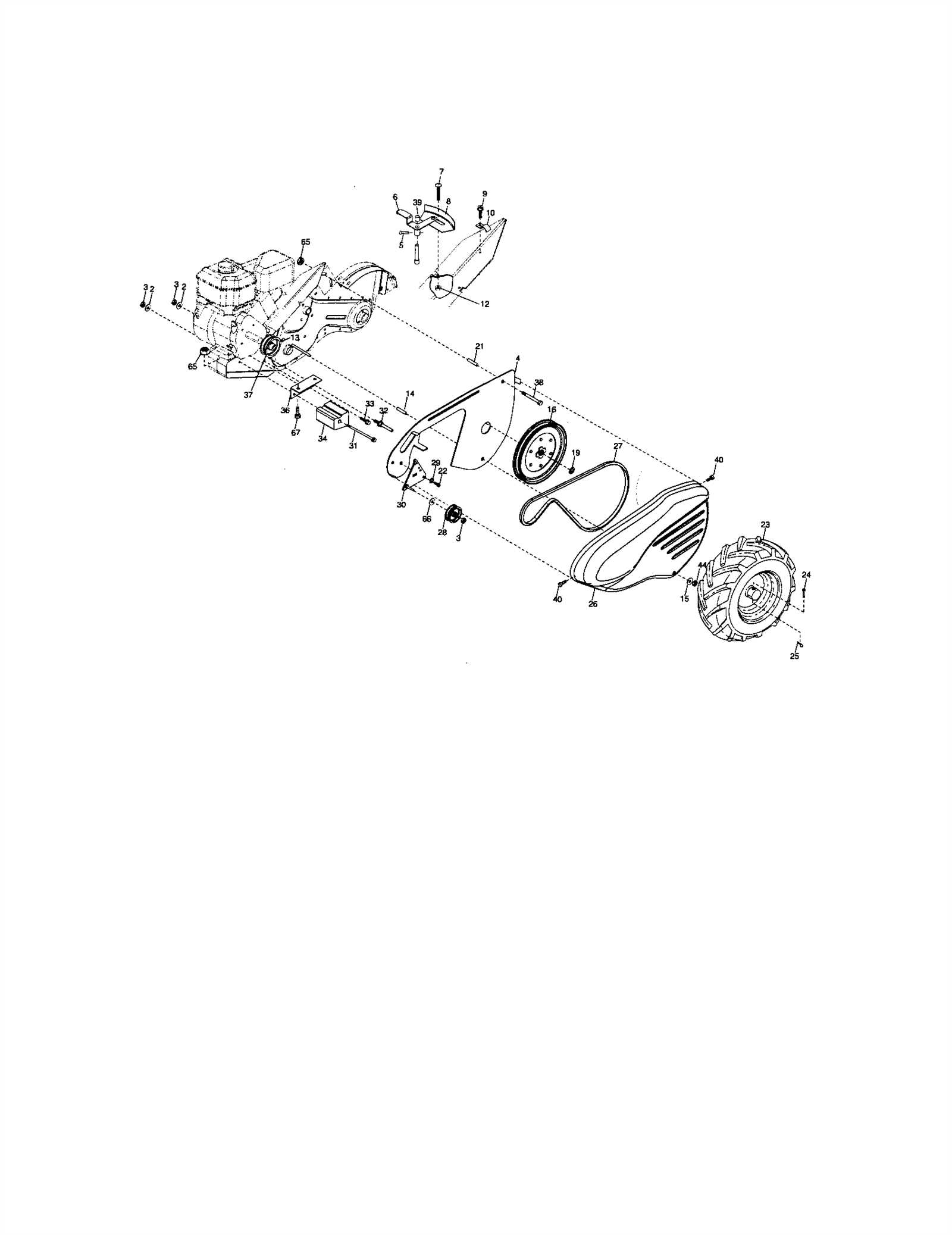 sears tiller parts diagram