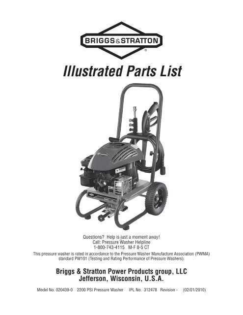 briggs and stratton power washer parts diagram