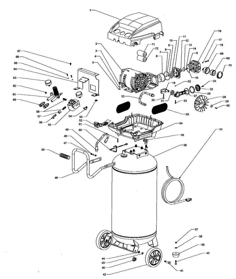 husky air compressor parts diagram