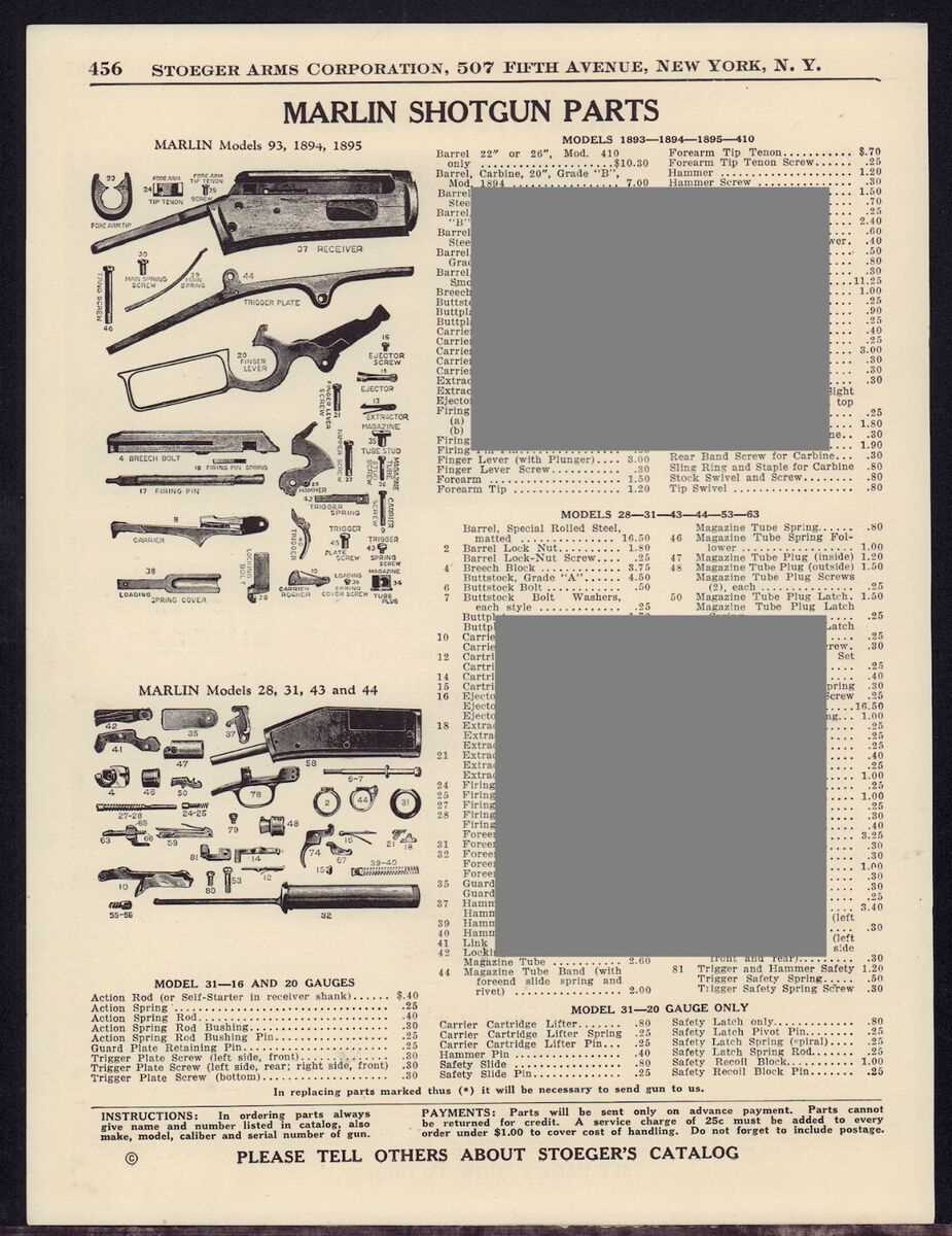 marlin 1895 parts diagram