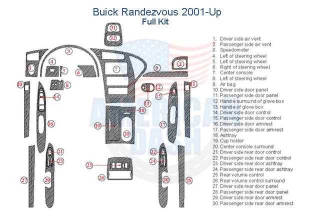 buick rendezvous parts diagram