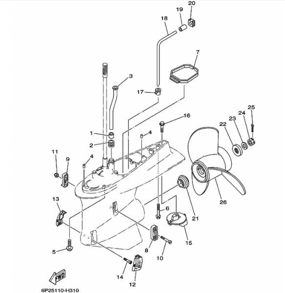 yamaha 250 outboard parts diagram