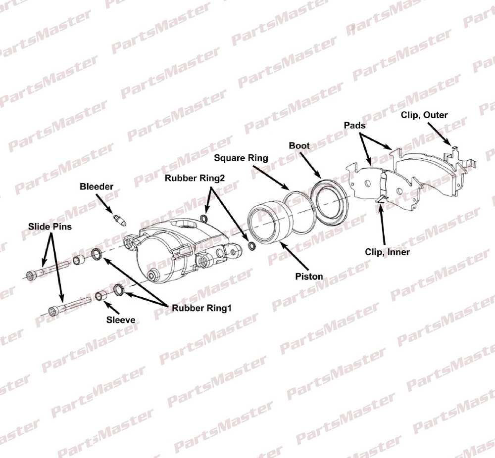 caliper parts diagram