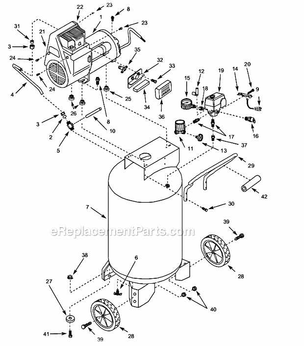 campbell hausfeld air compressor parts diagram