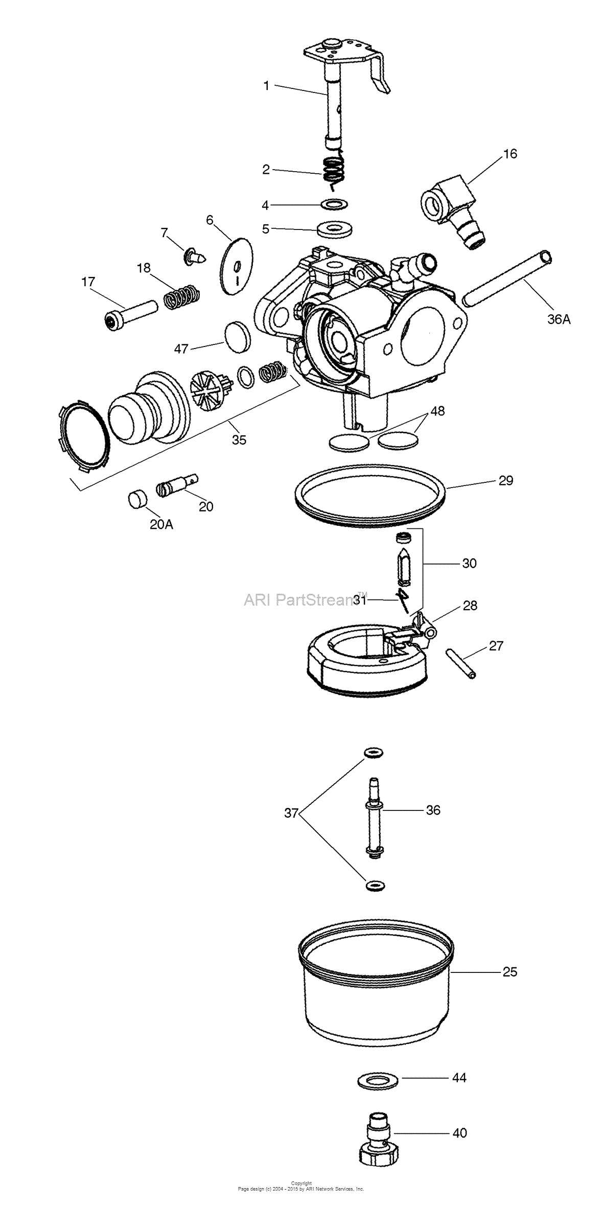 car carburetor parts diagram