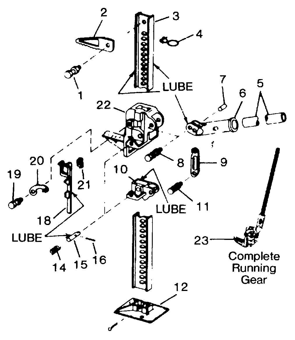 car jack parts diagram