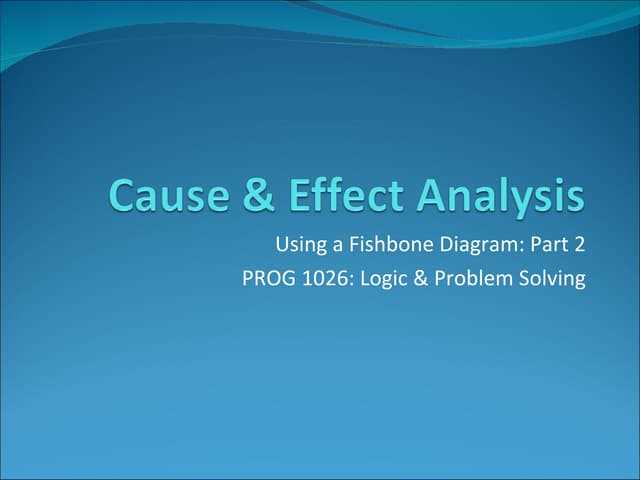 cause and effect diagrams are also known as part 2