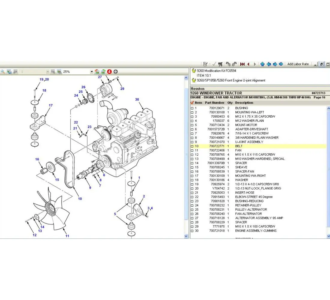 hesston 565a baler parts diagram