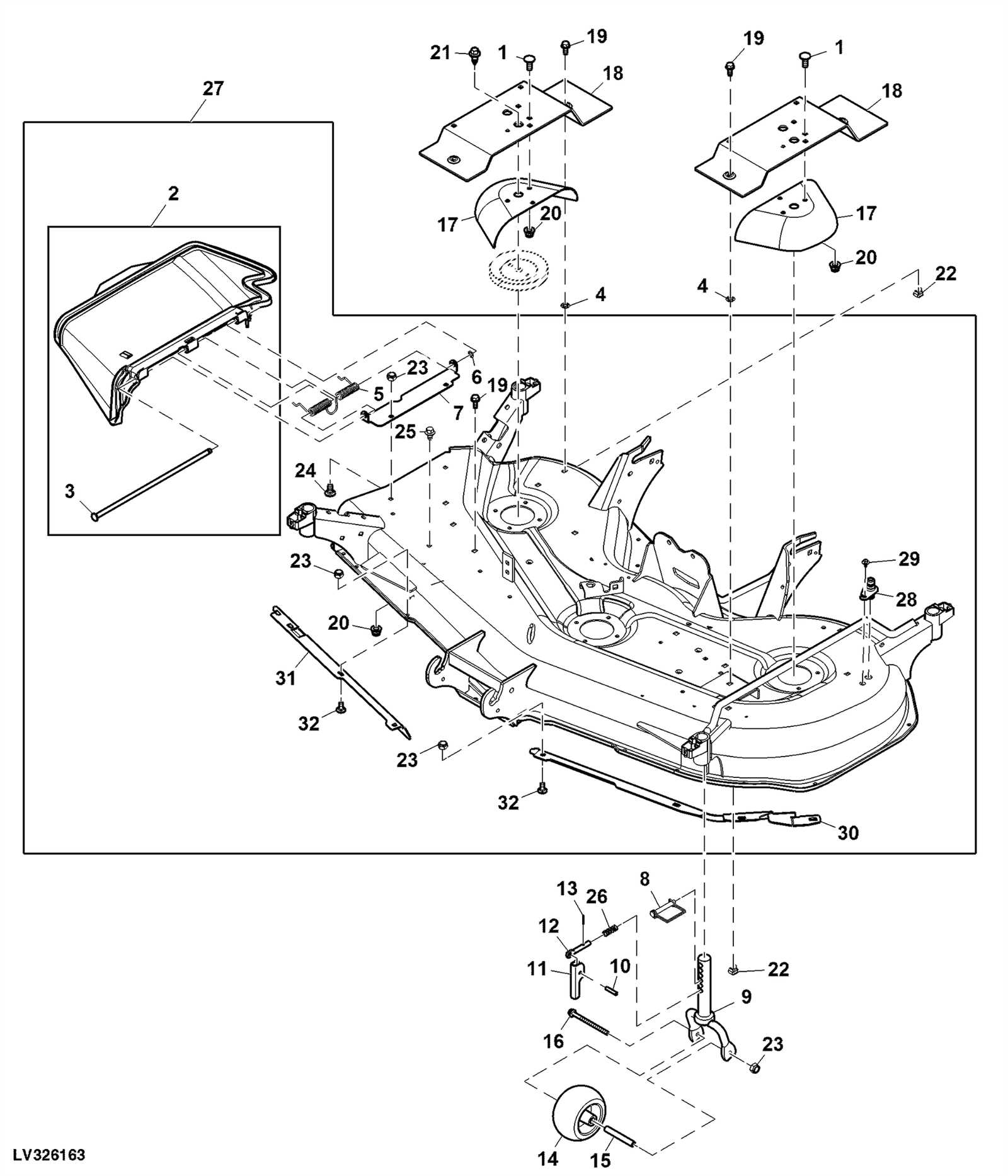 john deere z520a parts diagram