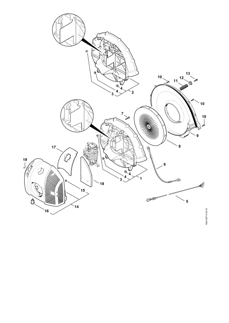 stihl br550 blower parts diagram