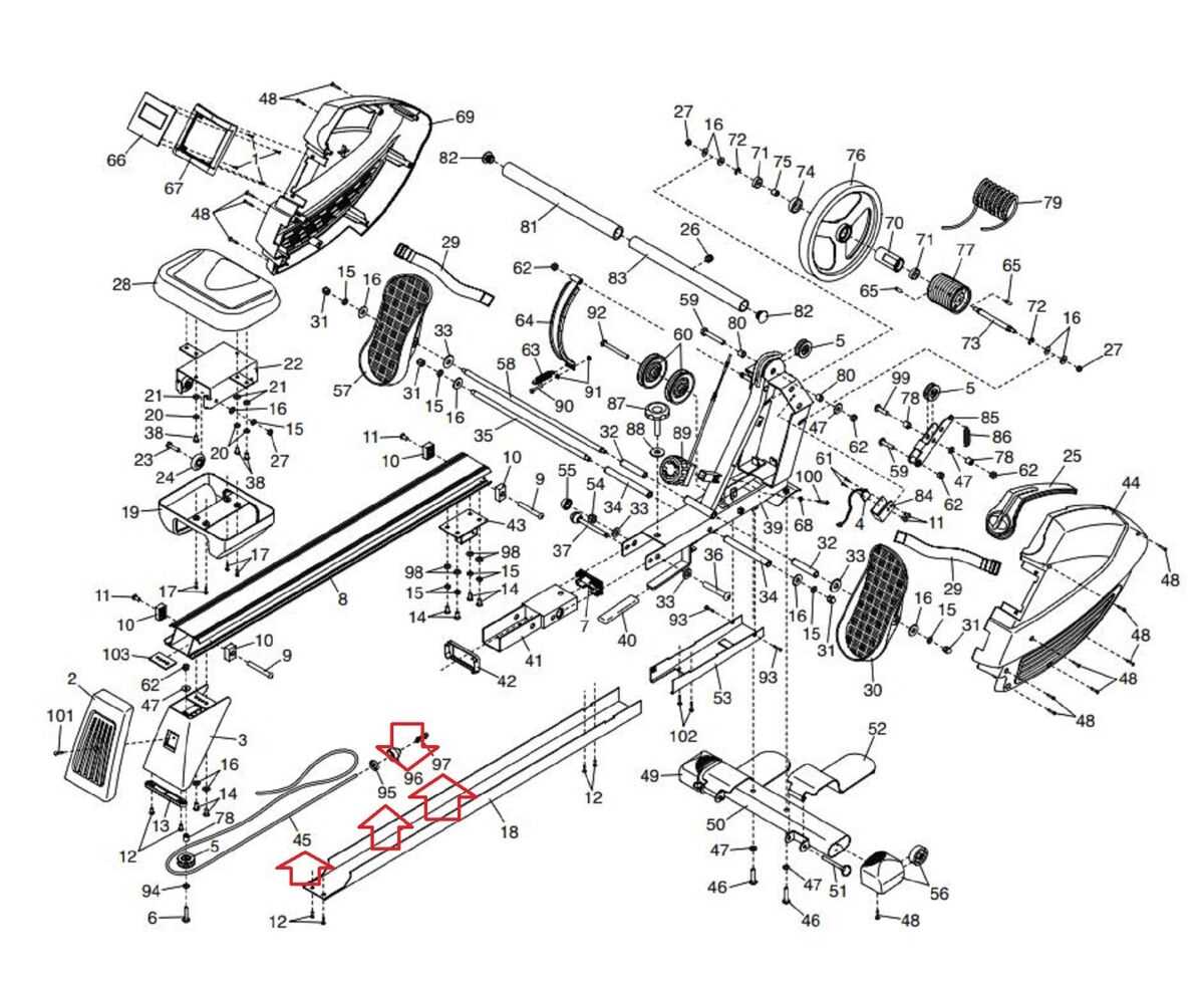 proform elliptical parts diagram