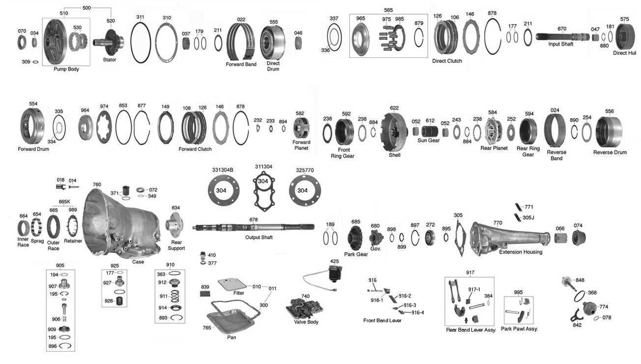 torqueflite 727 parts diagram