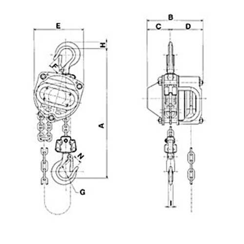 chain hoist parts diagram