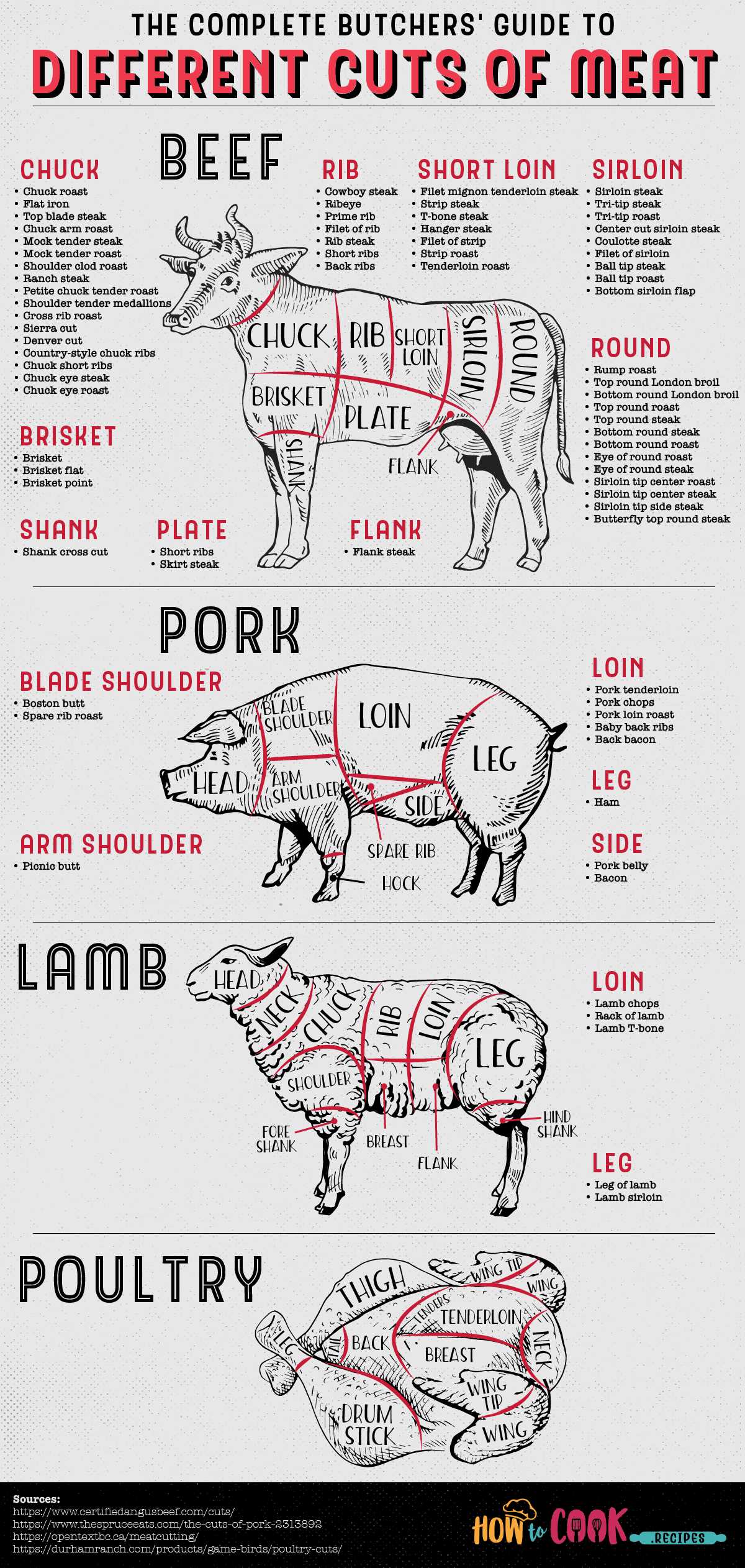 chicken meat parts diagram