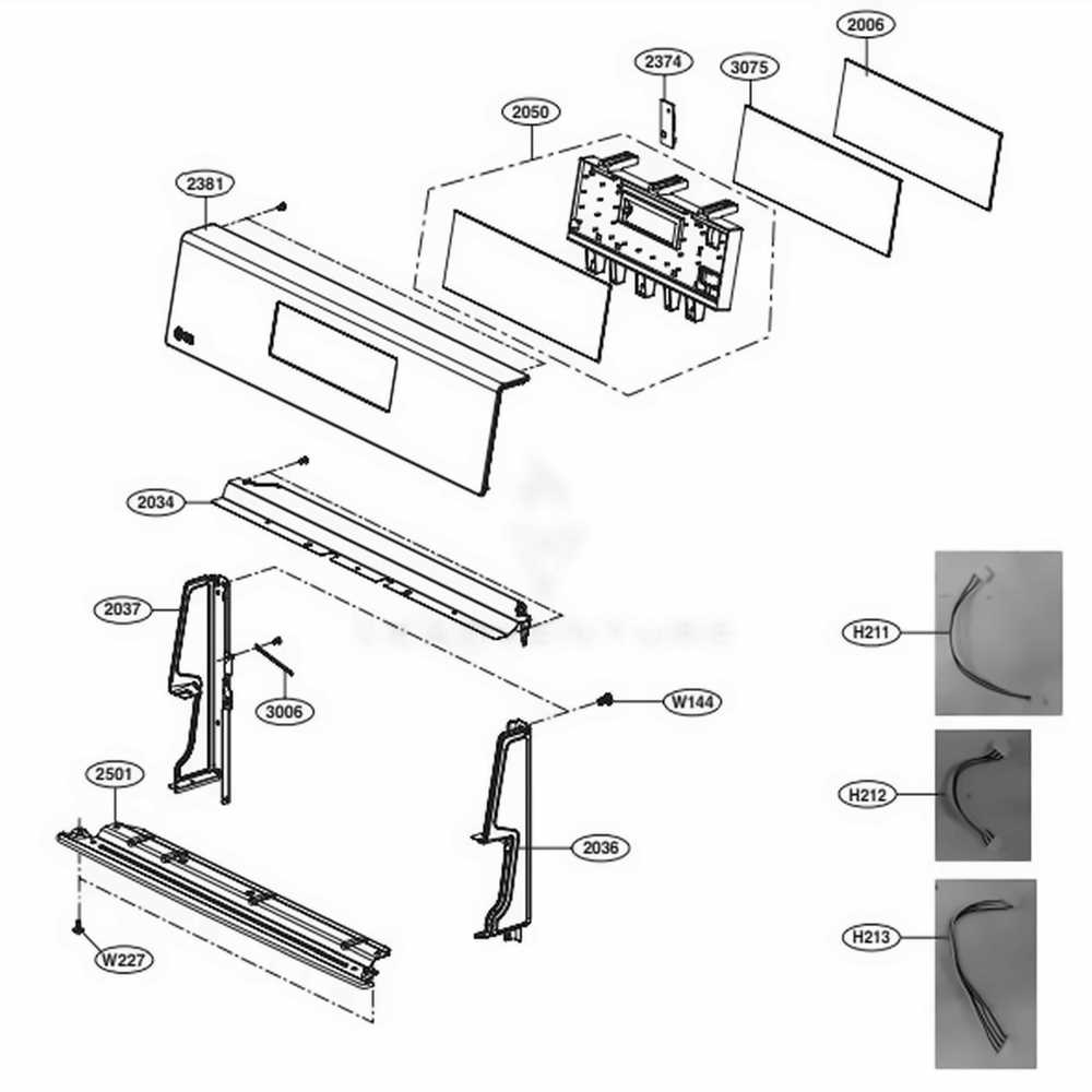 gas range parts diagram