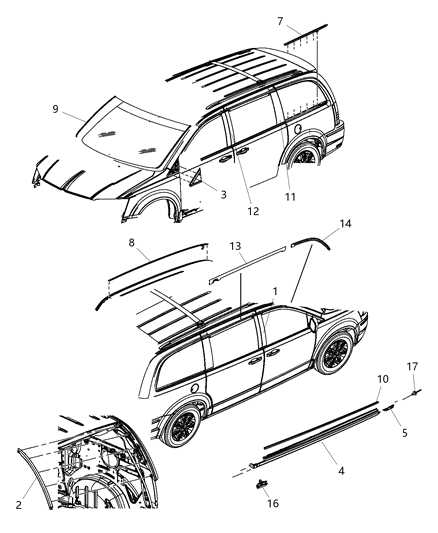 chrysler town and country parts diagram