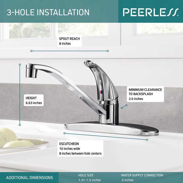 peerless bathroom faucet parts diagram