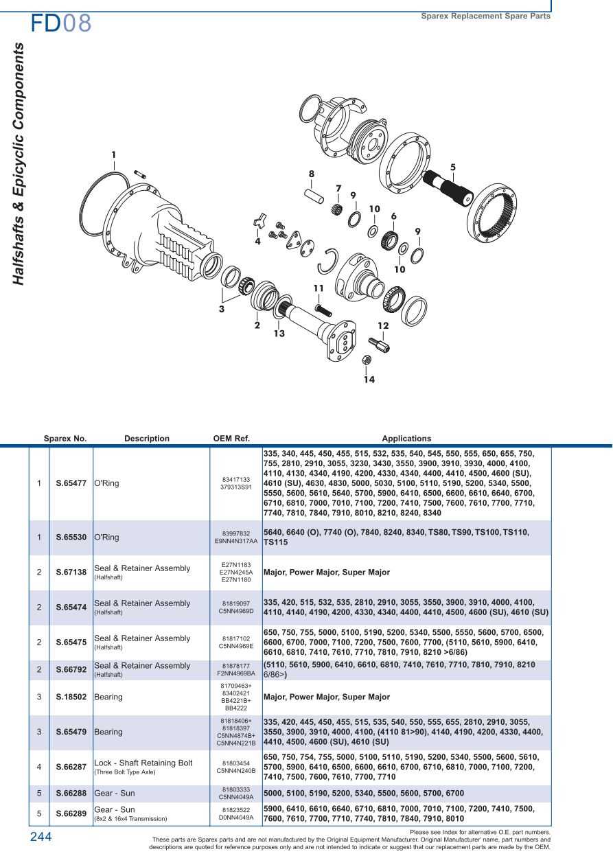 ford 4600 tractor parts diagram