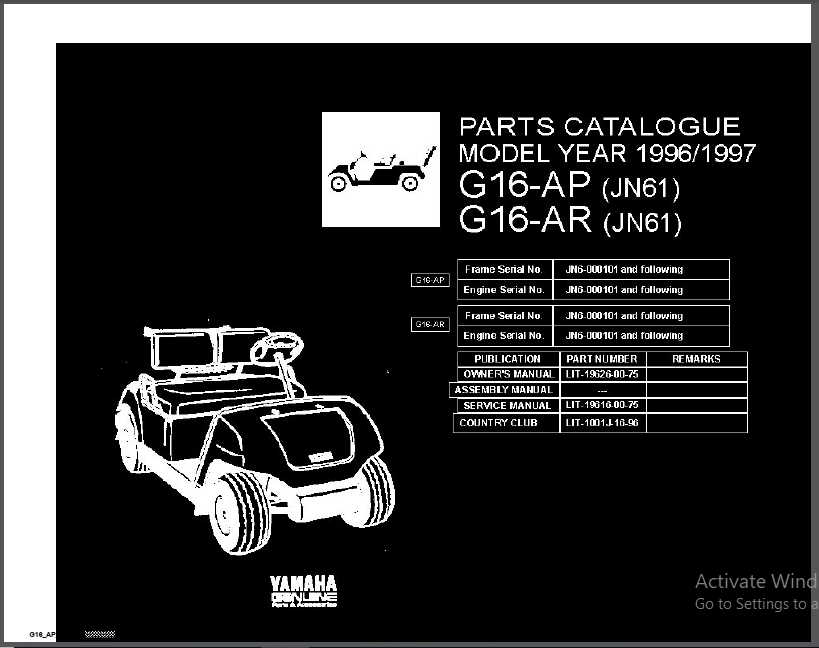 yamaha g22a parts diagram