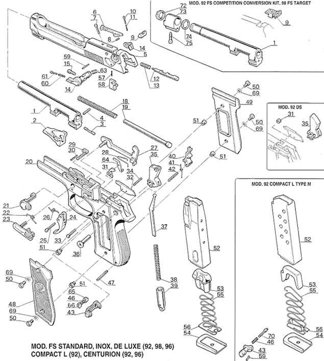 glock slide parts diagram