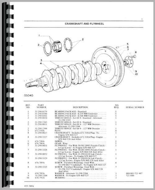 white tractor parts diagram