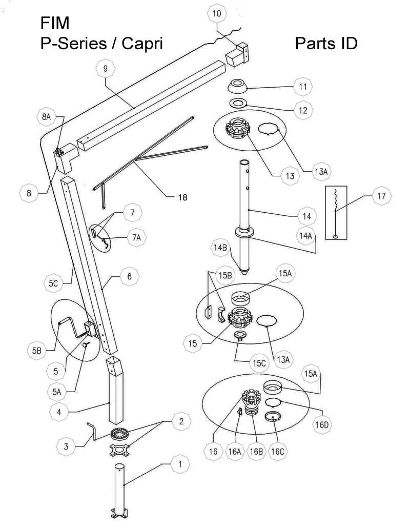 patio umbrella parts diagram